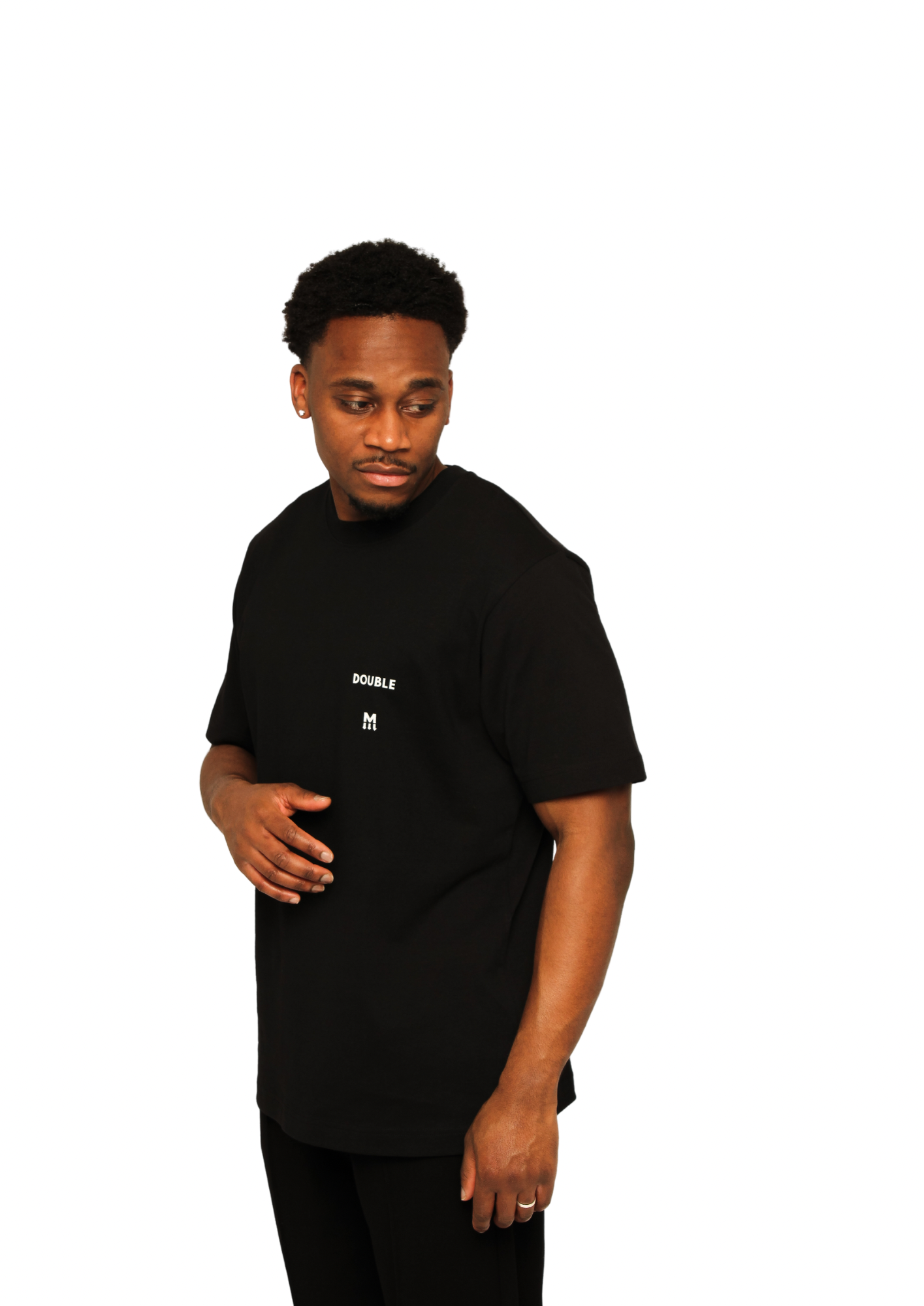 DOUBLE M TEE BLACK