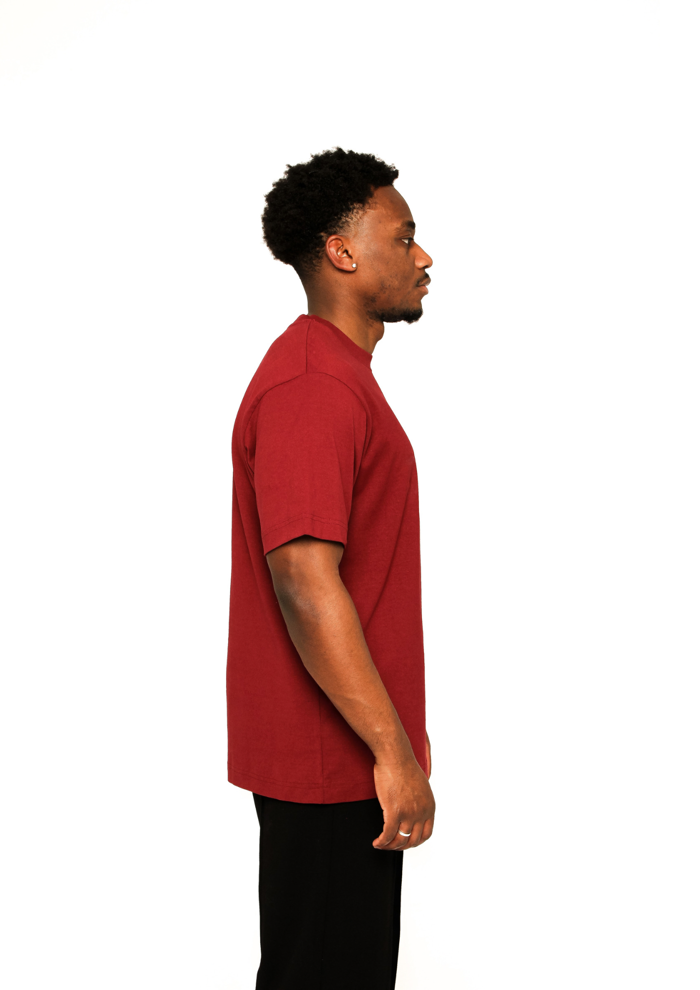 DOUBLE M TEE BURGUNDY